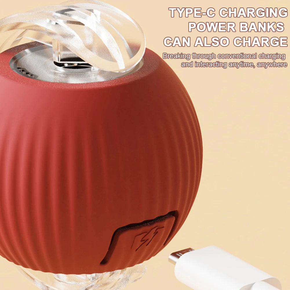2PC/1PC Cat Interactive Ball Toys Automatic Rolling Ball Rechargeable Self Rotating Ball Fast Rolling Ball for Indoor Cat Kitten