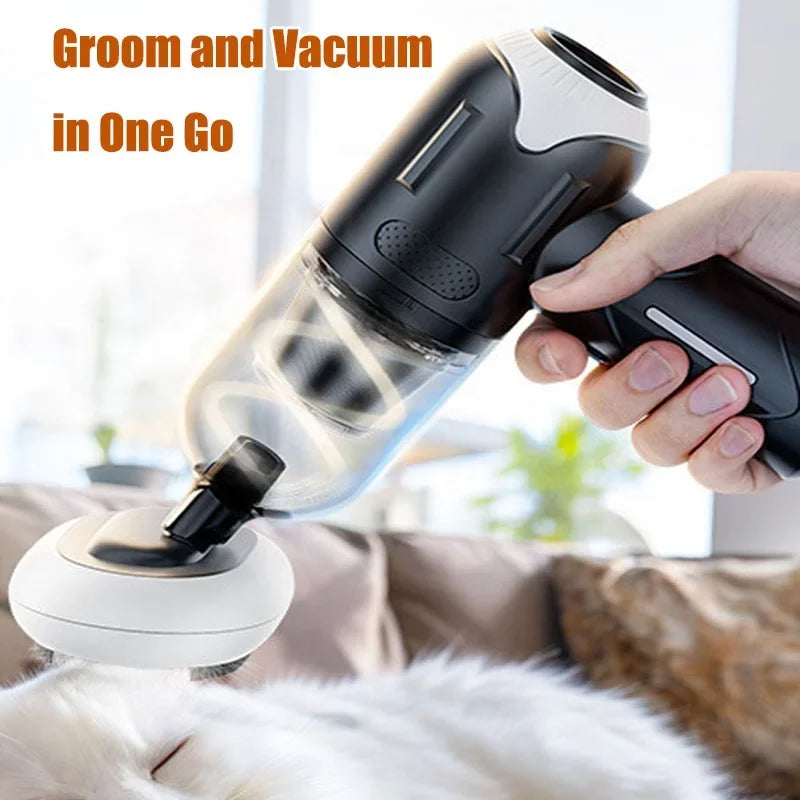 Rechargeable Grooming Tool Pro-Grade 39000Pa Pet Hair Vacuum Wireless for Cats Dogs with Anti-Tangle Tech Household Car Use