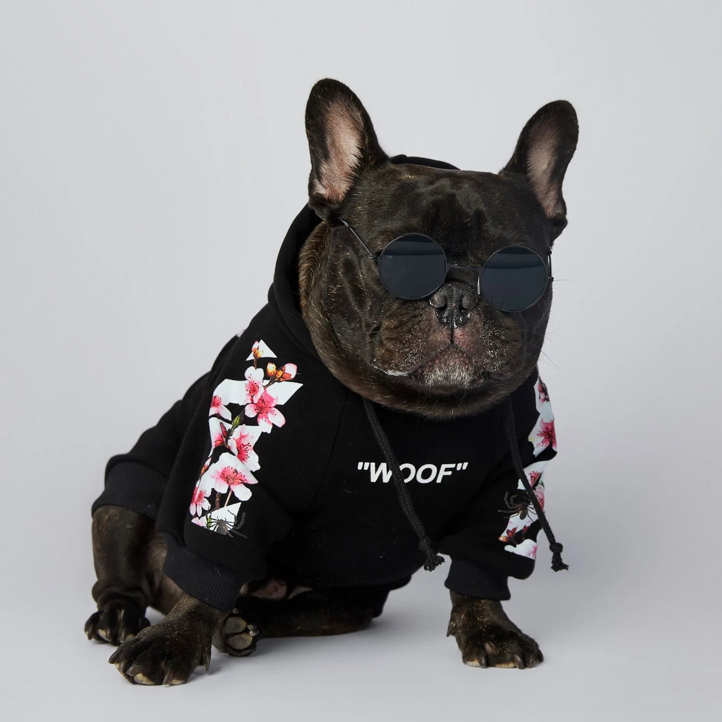 Woof Dog Hoodies M-3XL French Bull Dog Autumn Spring Clothing 2 Legged Warm Pet Outfit Sweaters